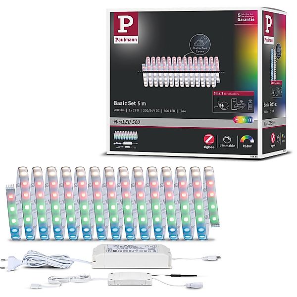 Paulmann "MaxLED 500 LED Strip Smart Home Zigbee 3.0 Basisset 5m RGBW 33W 4 günstig online kaufen