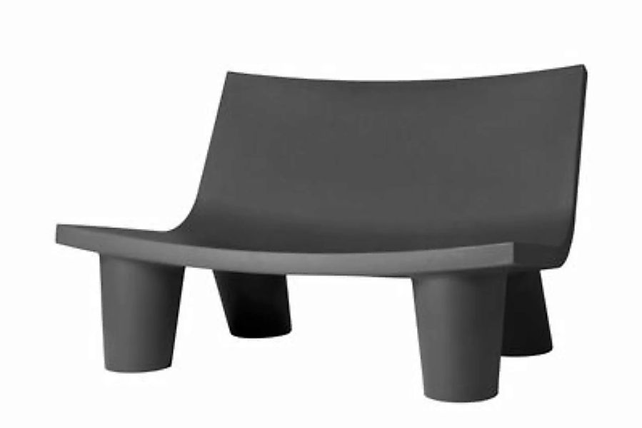 Gartensofa 2-Sitzer Low Lita Love plastikmaterial grau - Slide - Grau günstig online kaufen