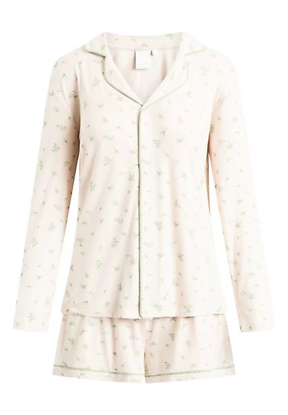 Pyjama Set, Shorty Und Langarmhemd "Joy L/s" Pale Rose Aop günstig online kaufen