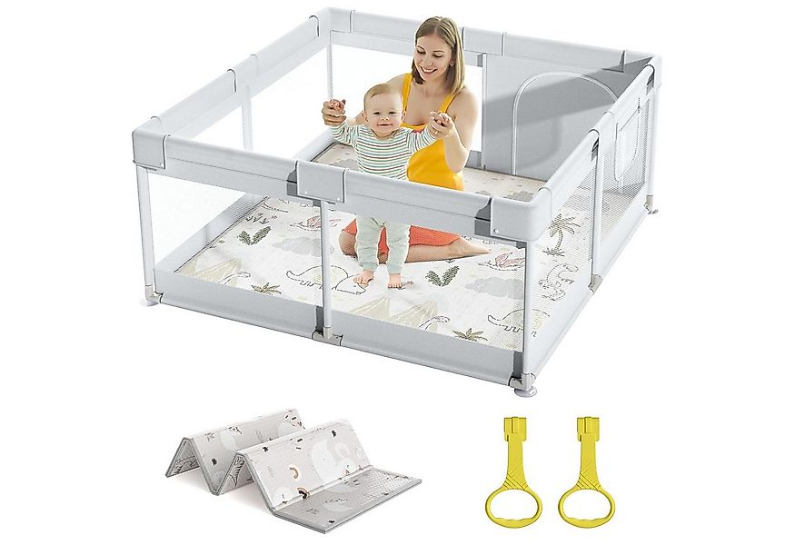 MC Star Laufstall mit Matratze, 120x120 Kleines Laufgitter Baby mit Matte ( günstig online kaufen