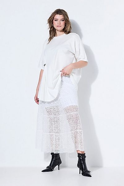 Studio Untold Maxirock Spitzen-Maxirock A-Linie Elastikbund Volants günstig online kaufen