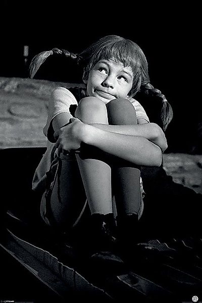 PYRAMID Poster Pippi Langstrumpf Poster Schwarzweiss günstig online kaufen