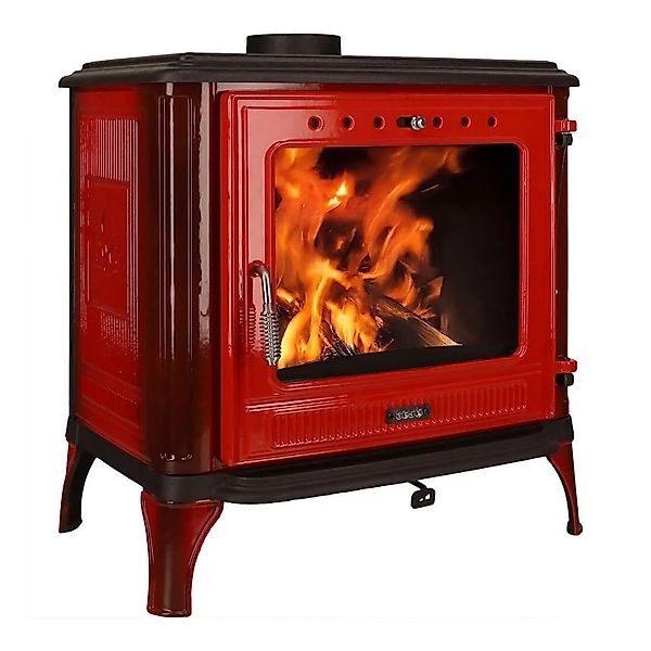 365 Kaminofen Ferrox 75 Rot Emailliert 10,5 kW günstig online kaufen