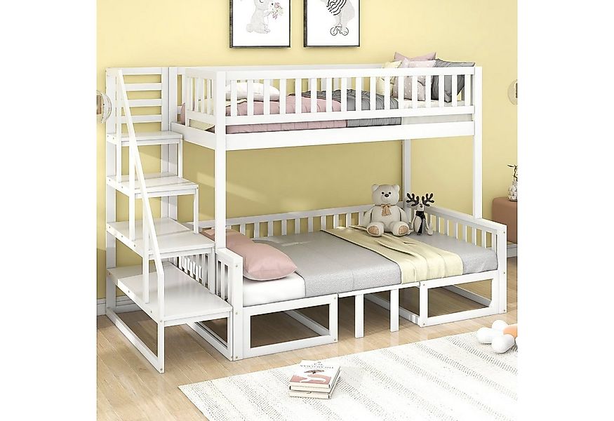 Flieks Etagenbett, Hausbett umwandelbares Unterbett Kiefer 90x200cm+120x200 günstig online kaufen