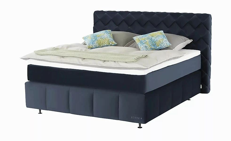 Jette Home Boxspringbett  Braid  ¦ blau ¦ Maße (cm): B: 202 H: 123 Betten > günstig online kaufen
