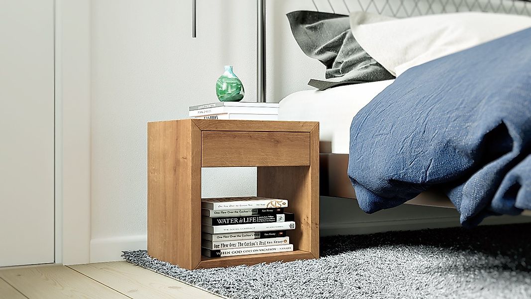 Woodek Design Nachttisch HUGO, elegantes Wandregal günstig online kaufen