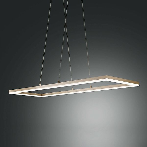 LED-Pendelleuchte Bard, 92x32cm in Mattgold-Finish günstig online kaufen