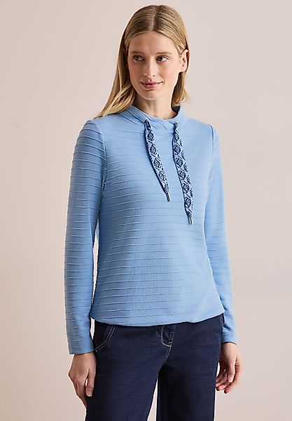 Cecil Langarmshirt, mit Materialmix günstig online kaufen