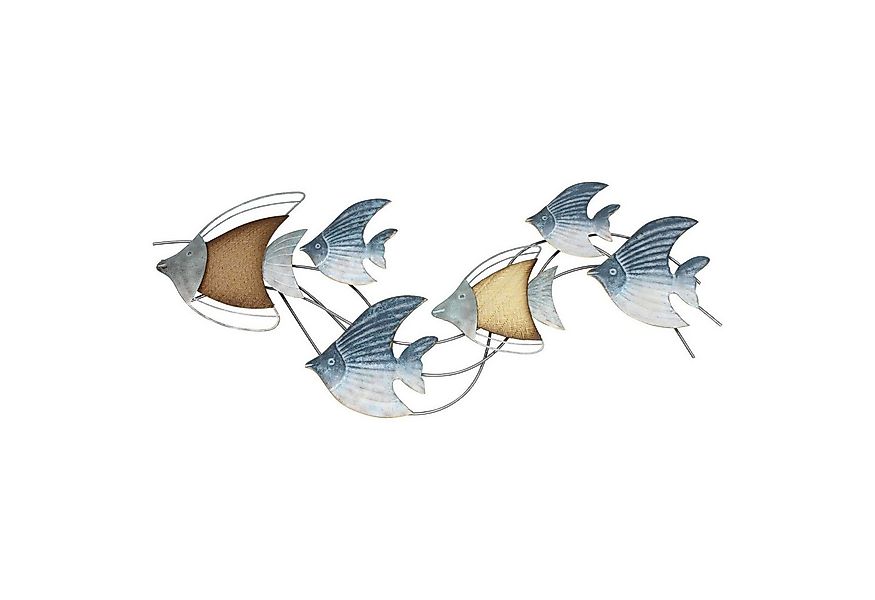 Dekoleidenschaft Wanddekoobjekt "Fischschwarm" 3D Wanddeko aus Metall, mari günstig online kaufen