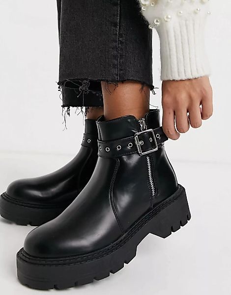 Glamorous – Klobige Ankle-Boots in Schwarz günstig online kaufen