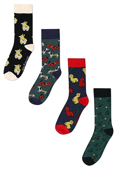 Capelli New York Socken 4 Stk. tlg. buntes 4er Pack mit verschiedenen Hunde günstig online kaufen