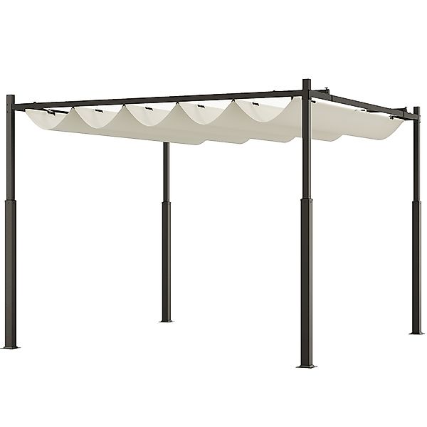 Outsunny Pergola ca. 3x3m Garten Pavillon, Terrassendachung aus Metall, Gar günstig online kaufen