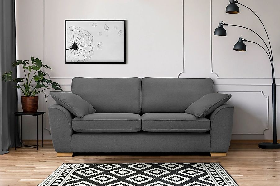 Home affaire 3-Sitzer "Savoy", gemütliches Sofa mit vielen Kissen, in 2 Bez günstig online kaufen