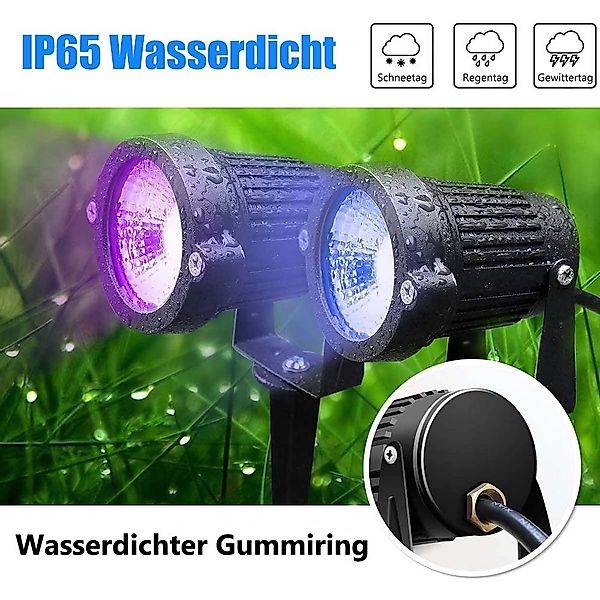 MUPOO LED Gartenstrahler RGB Gartenbelampe Landschaftsbeleuchtung, günstig online kaufen