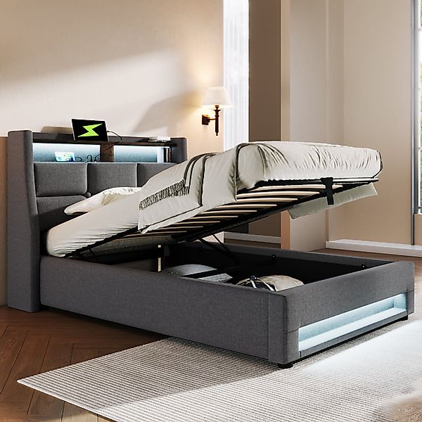 REDOM Polsterbett (Jugendbett mit USB Ladeanschluss, günstig online kaufen