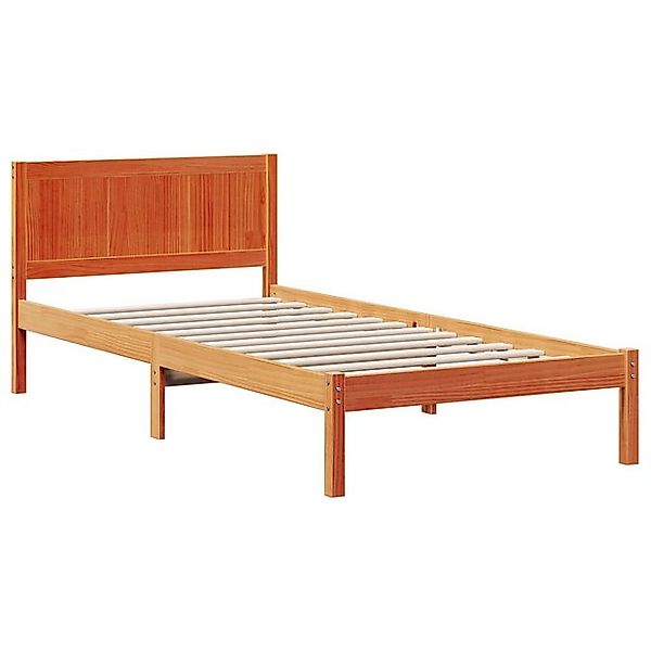 vidaXL Bett Wachsbrown Bettgestell Wachsbrown Massivholz Kiefer 90 x 190 cm günstig online kaufen