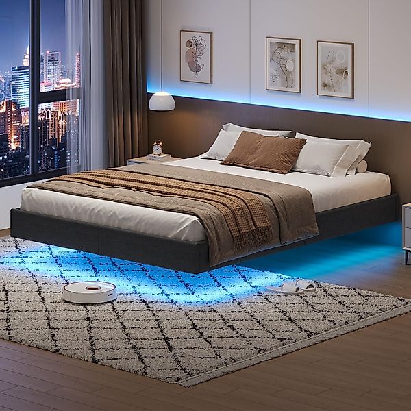 MSMASK Bett mit LED Beleuchtung Schwebender günstig online kaufen