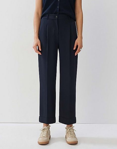 someday Bundfaltenhose Cisilia easy mittlere Bundhöhe Cropped Länge Jersey günstig online kaufen