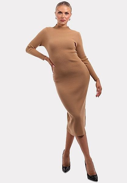 YC Fashion & Style Strickkleid Strickkleid mit Stehkragen KNIT DRESS (1-tlg günstig online kaufen