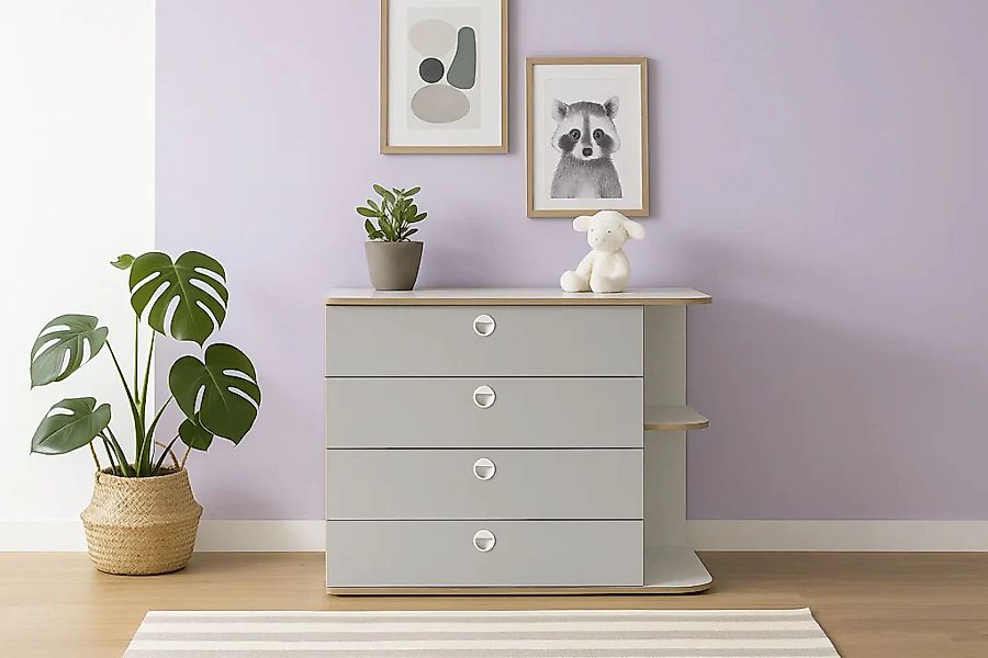 Home affaire Kommode "ELLETE Schrank mit 4 Schubladen und 2 offene Fächer, günstig online kaufen