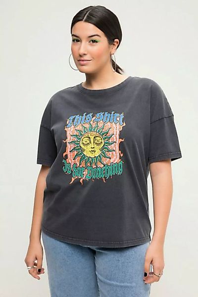 Studio Untold Rundhalsshirt T-Shirt oversized Druck-Motiv Vintage-Look Halb günstig online kaufen