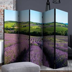 Paravent mit Lavendelfeld Motiv Landhausstil günstig online kaufen
