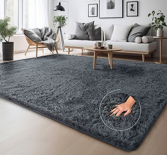 my home Hochflor-Teppich Serville, rechteckig, Höhe: 37 mm, Kuschelteppich, günstig online kaufen