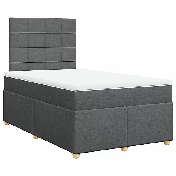 vidaXL Boxspringbett mit Matratze Dunkelgrau 120x200 cm Stoff2105909 günstig online kaufen