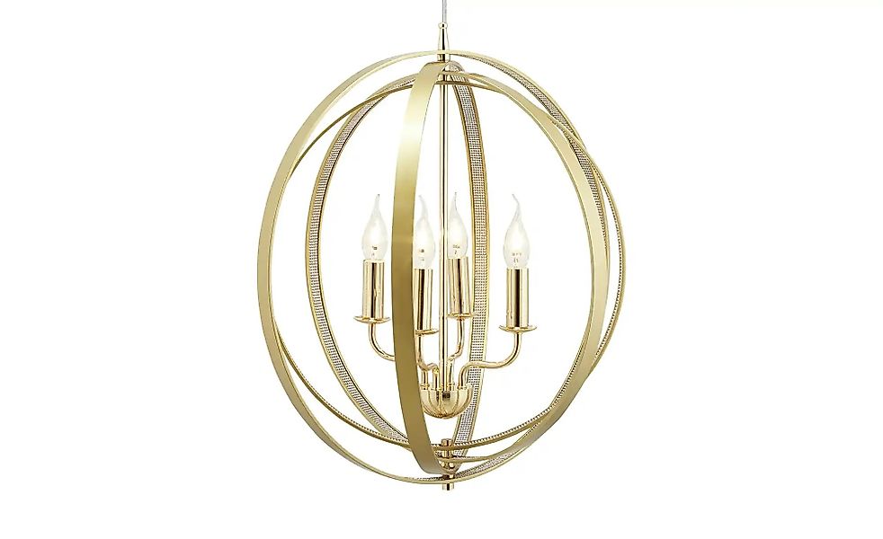 Trio Kronleuchter  4-flammig messing mit Strass   ¦ gold ¦ Maße (cm): H: 15 günstig online kaufen