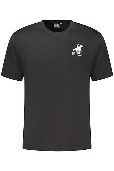 U.S. GRAND POLO T-Shirt Herren Kurzarm T-Shirt Schwarz mit Druck & Rundhals günstig online kaufen