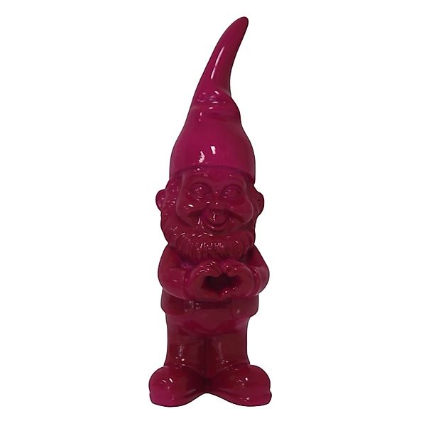 Dekofigur Zwerg mit Herz Unten 18 cm Magenta günstig online kaufen
