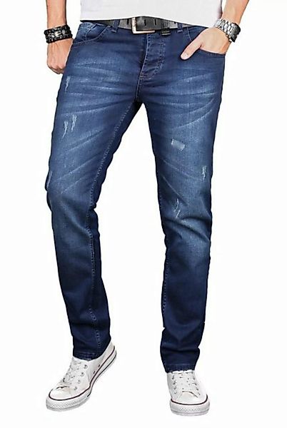 Alessandro Salvarini Straight-Jeans Herren Designer Jeans Slim Fit AS051 günstig online kaufen