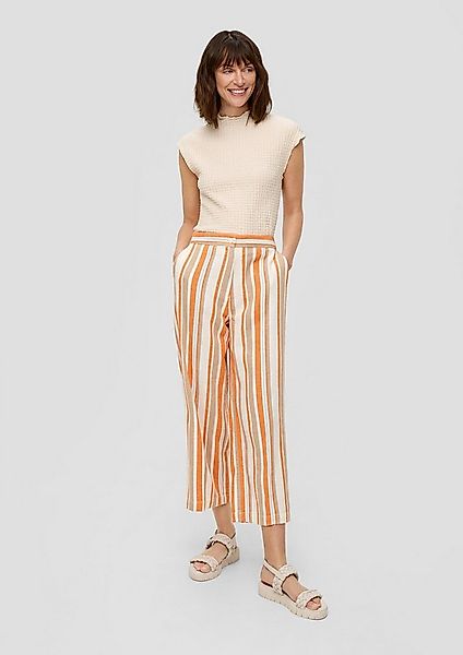 s.Oliver Culotte Hose Gestreifte Stoffhose mit Bundfalten günstig online kaufen
