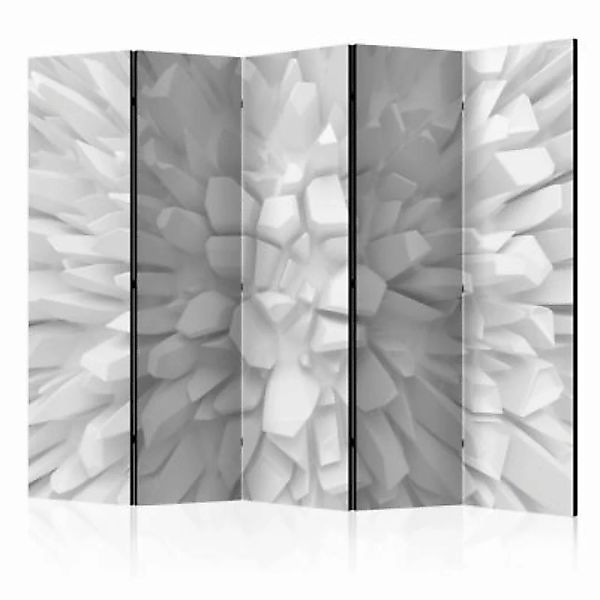 artgeist Paravent White dahlia II [Room Dividers] weiß/grau Gr. 225 x 172 günstig online kaufen