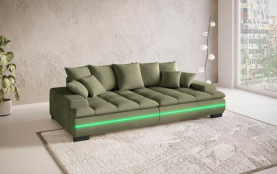 Mr. Couch Big-Sofa "Haiti II", RGB-LED Beleuchtung, Kaltschaumpolsterung, b günstig online kaufen