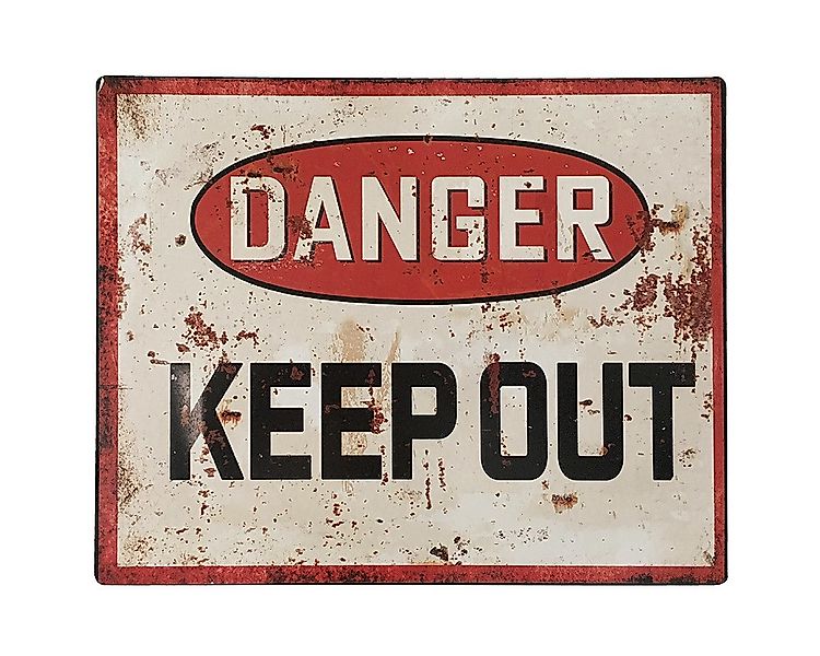 Blechschild DANGER KEEP OUT Retro Vintage-Dekoschild Betreten verboten 20x2 günstig online kaufen