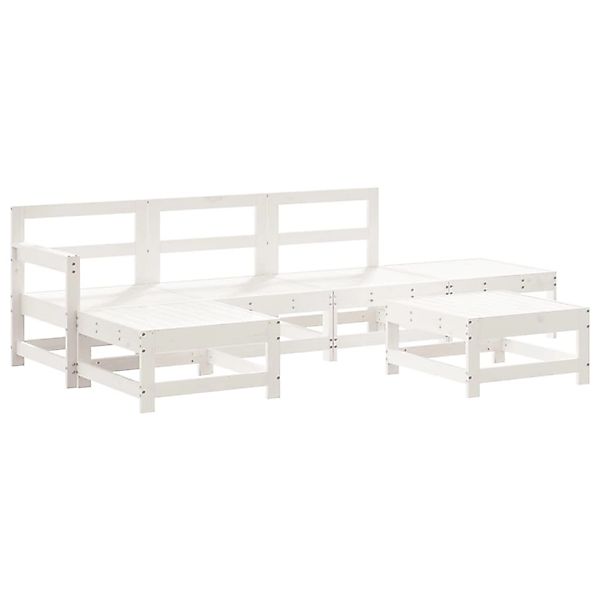vidaXL 6-Tlg Garten-Lounge-Set Weiß Massivholz Kiefer 3186537 günstig online kaufen