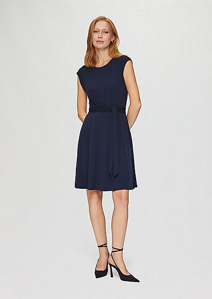 s.Oliver BLACK LABEL Minikleid Ausgestelltes Jersey-Kleid mit Falte und Bin günstig online kaufen