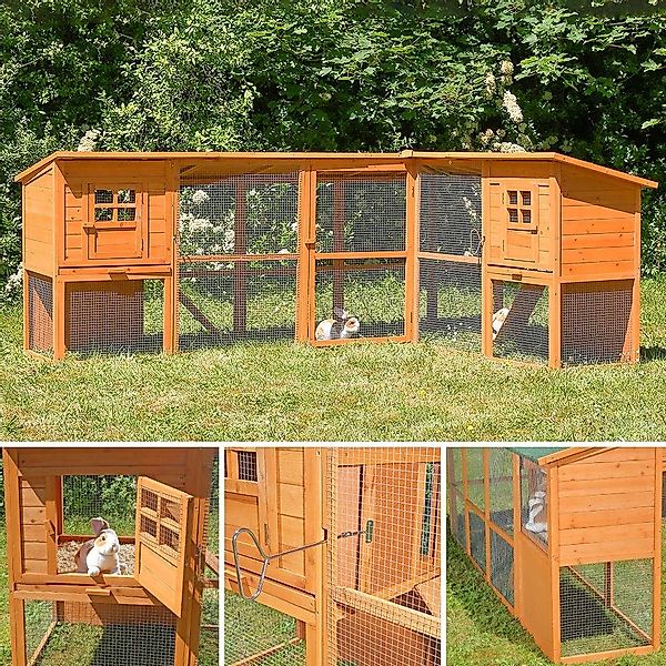 Feel2Home Kleintierkäfig Hasenstall Hühnerstall Kaninchenstall Freigehege günstig online kaufen