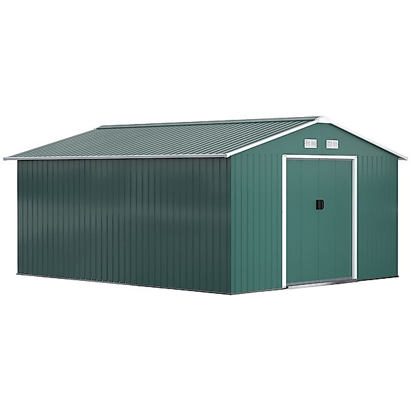 Outsunny Gerätehaus, BxT: 340x386 cm, (Gartenhaus, günstig online kaufen