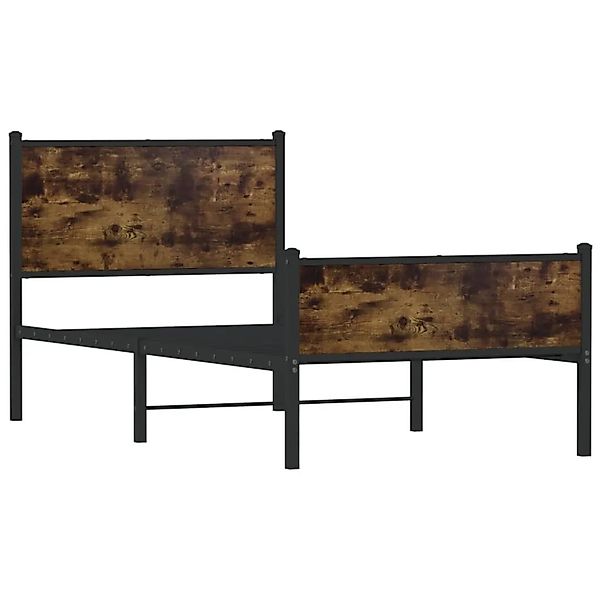 vidaXL Metallbett ohne Matratze Räuchereiche 90x190 cm 4007842 günstig online kaufen