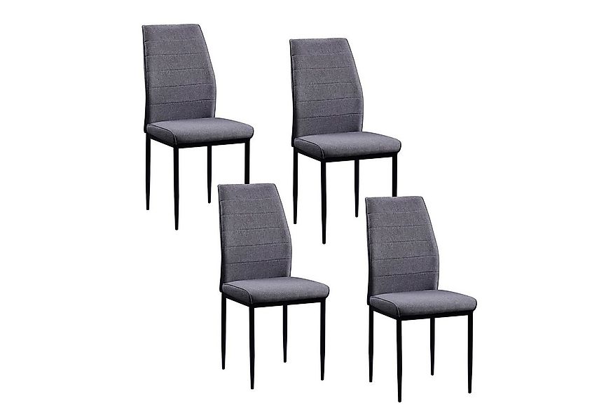 HTI-Living Esszimmerstuhl Stuhl Madison Webstoff Grau (Set, 4 St), Esszimme günstig online kaufen