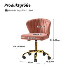 HULALA HOME Stuhl Bürostuhl Computerstuhl Schminktischstuhl günstig online kaufen