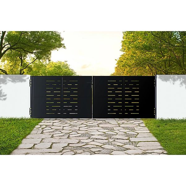 Casanoov Nali Arlberg Drehtorpaket 3 5X1 2M & Tor H 120Cm Schwarz günstig online kaufen