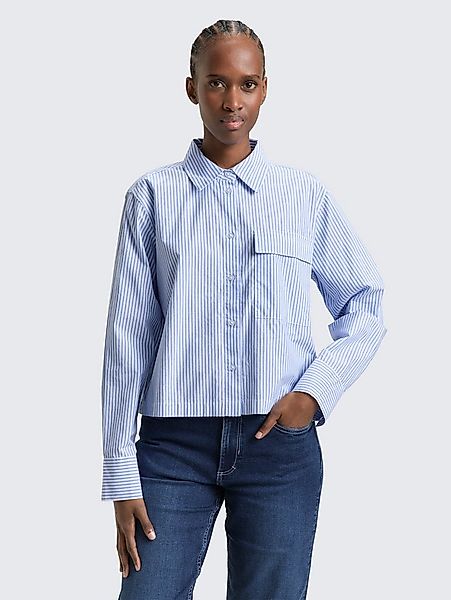 TOM TAILOR Denim Langarmbluse Blusen & Shirts Boxy Fit Hemdbluse aus Baumwo günstig online kaufen