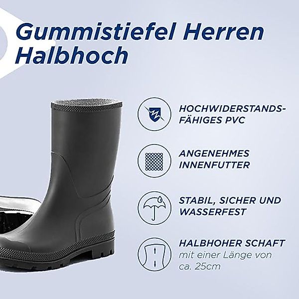 SCHEIBLER WORKWEAR Gummistiefel Herren Halbhoch Gummistiefel günstig online kaufen