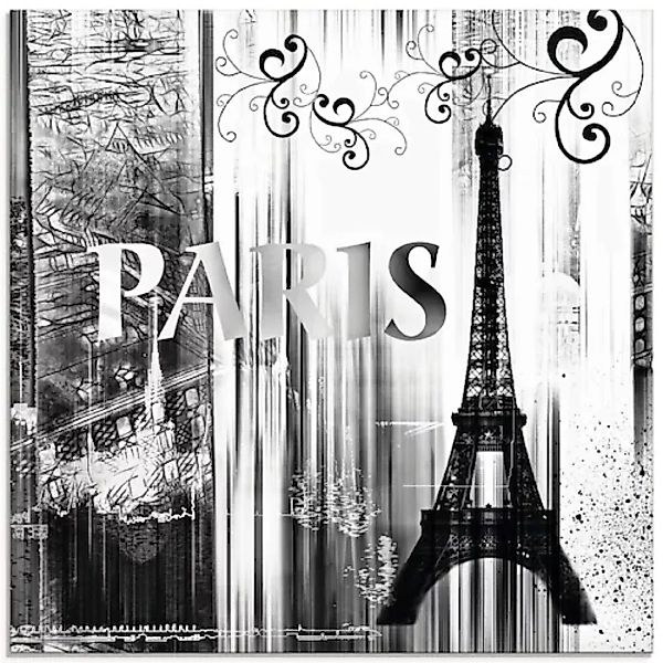 Artland Glasbild »Paris Weltstadt - Abstrakte Collage 04«, Gebäude, (1 St.) günstig online kaufen