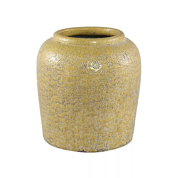 Vase Keramikvase Dutch-Design Keramik Rund Blumen Beige-Blau günstig online kaufen