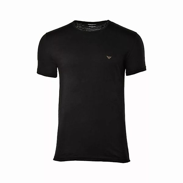EMPORIO ARMANI Herren T-Shirt - Crew Neck, Rundhals, Stretch Cotton, Print, günstig online kaufen