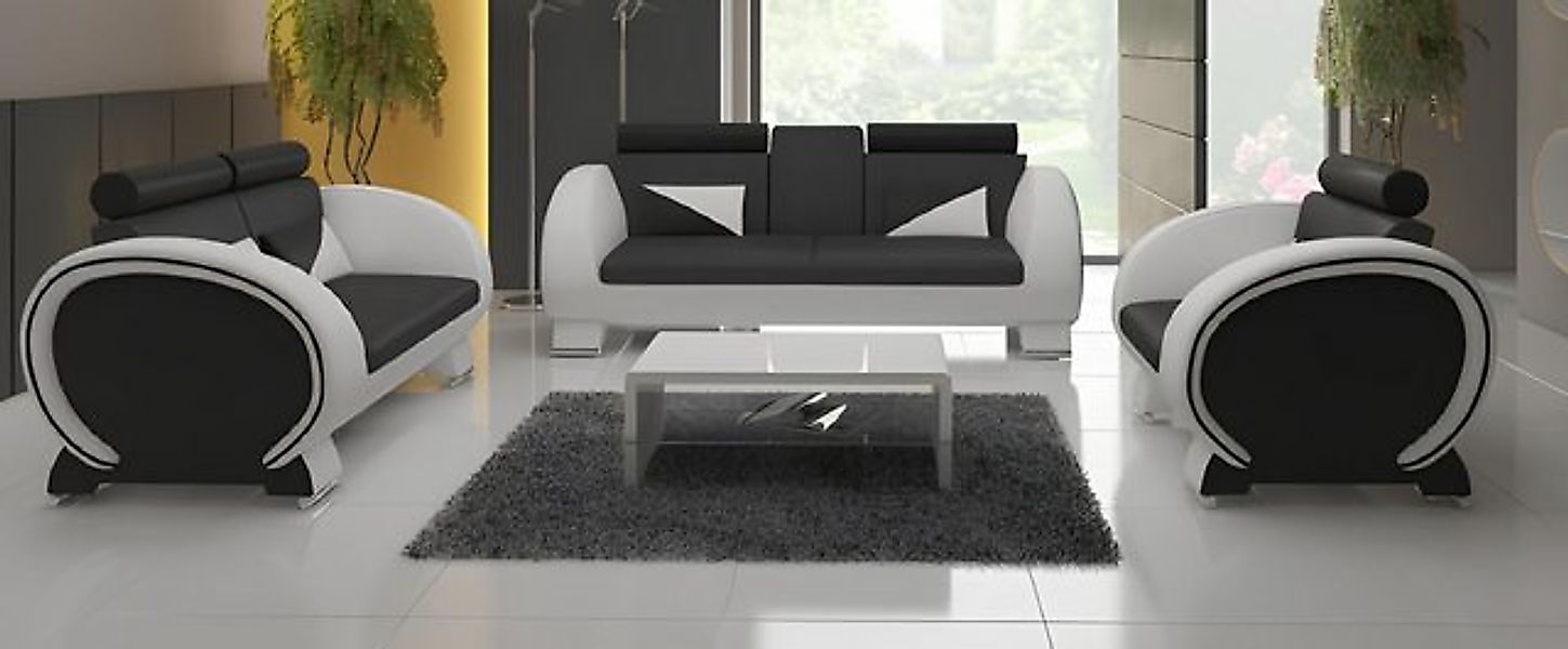 JVmoebel Sofa Sofagarnitur 3+2+1 Textil Stoff Desig Sofa USB Wohnlandschaft günstig online kaufen